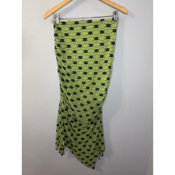 Free People Margot Convertible Maxi Skirt Green Edgy Stretch Women's XS - Picture 7 of 10